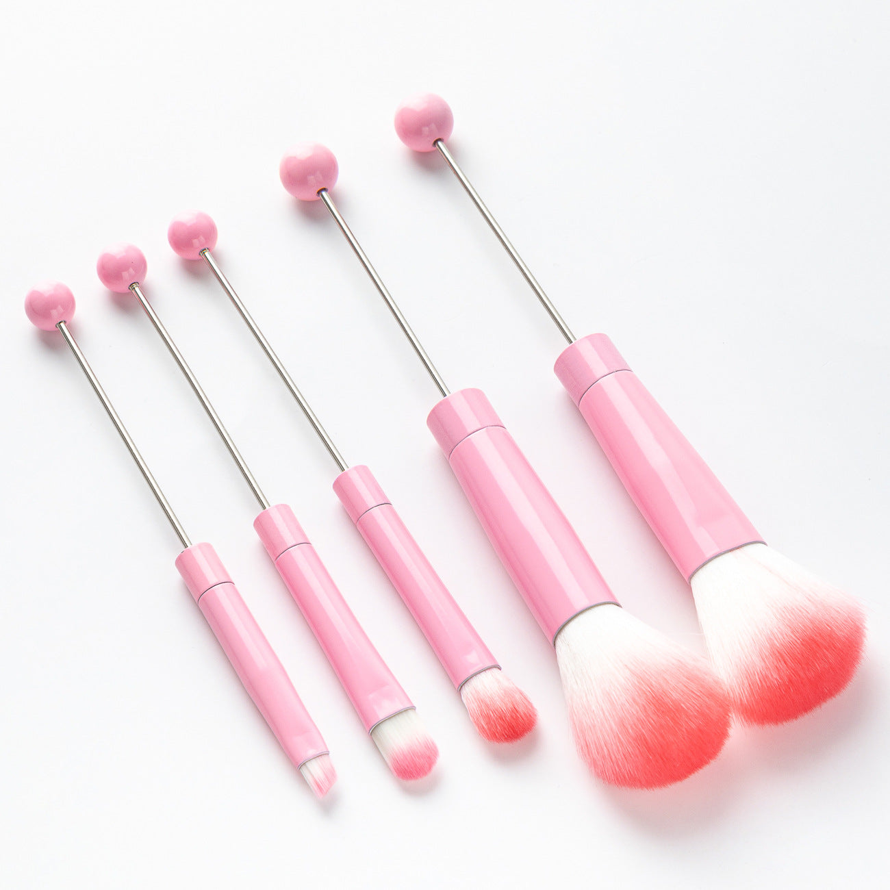 Wholesale 200 Sets Beadable Metal DIY Makeup Brush Set